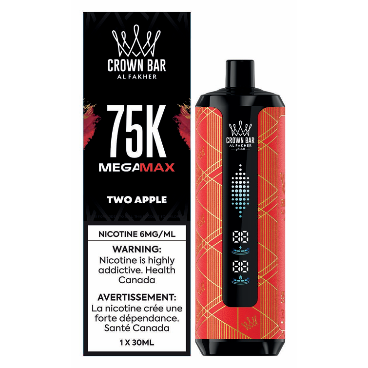 Al Fakher Crown Bar 75K - Two Apple - Disposable Vape - Vapeshop Mania