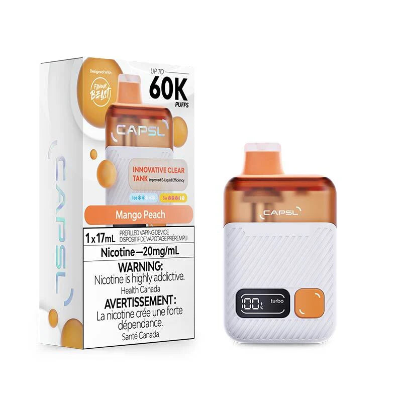 Flavour Beast CAPSL 60K - Mango Peach - Disposable Vape - Vapeshop Mania