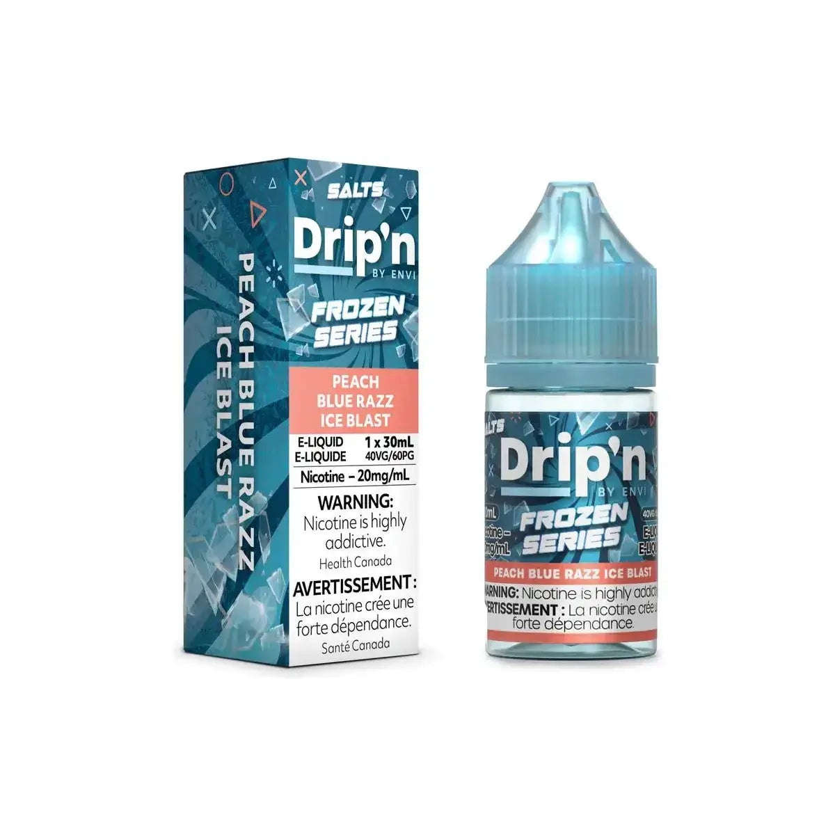 Drip'n Frozen - Peach Blue Razz Ice Blast - 30mL Salt Nic E-Liquid