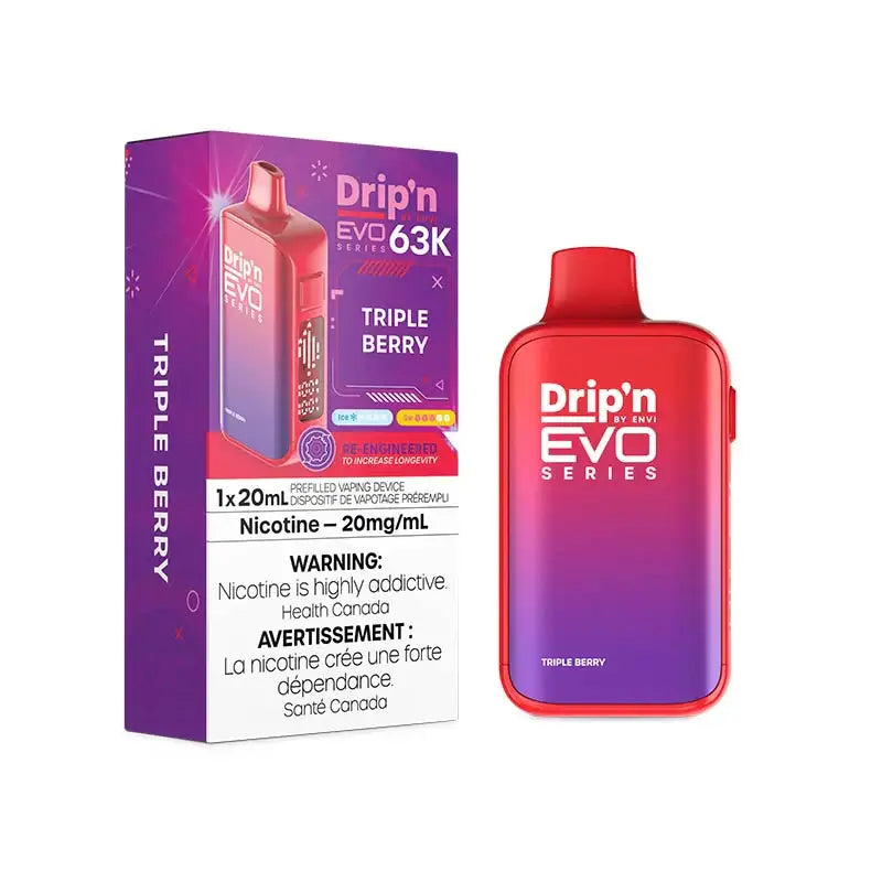 Drip'n EVO 63K - Triple Berry - Disposable Vape - Vapeshop Mania