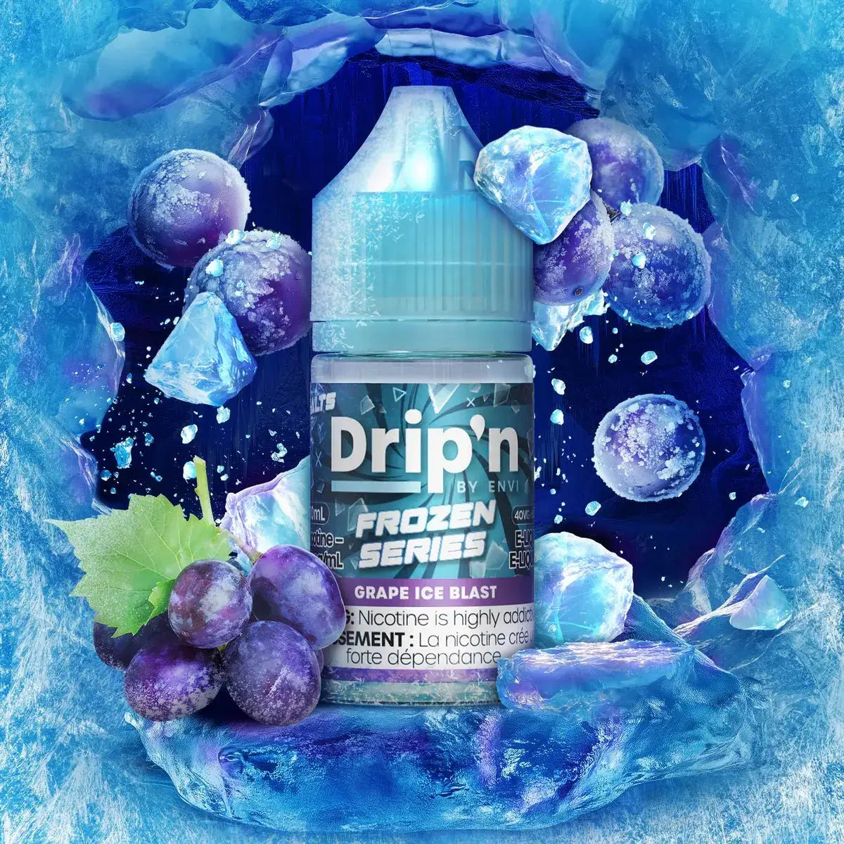 Drip'n Frozen - Grape Ice Blast - 30mL Salt Nic E-Liquid - Salt Nic E-Liquid - Vapeshop Mania