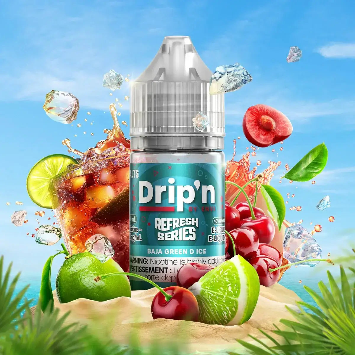 Drip'n Refresh - Baja Green D Ice - 30mL Salt Nic E-Liquid - Salt Nic E-Liquid - Vapeshop Mania
