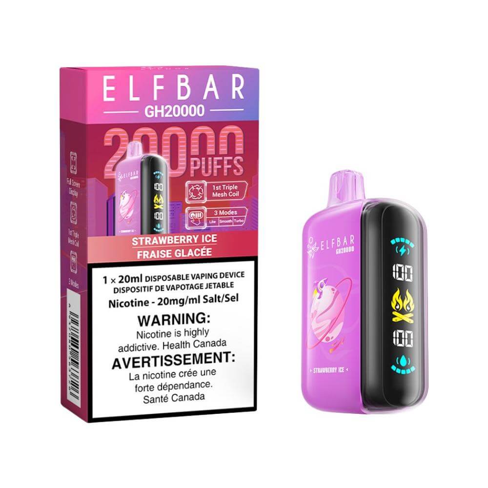 ELF Bar GH20K - Fraise glacée - Vape jetable - Vapeshop Mania