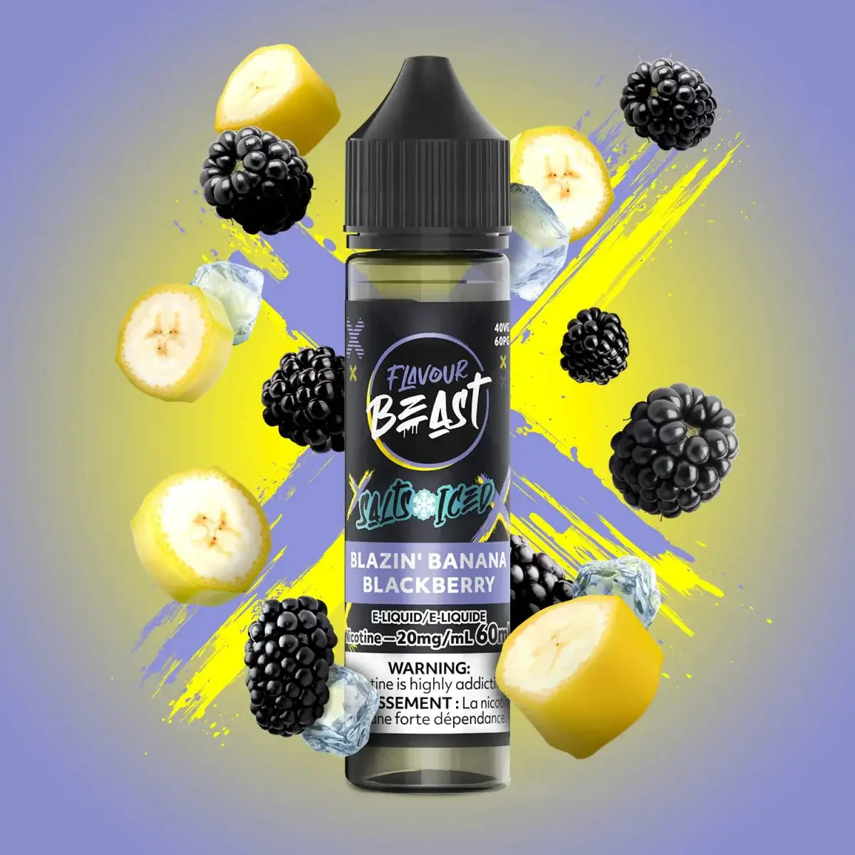 Flavour Beast - Blazin' Banana Blackberry Ice - Salt Nic E-Liquid