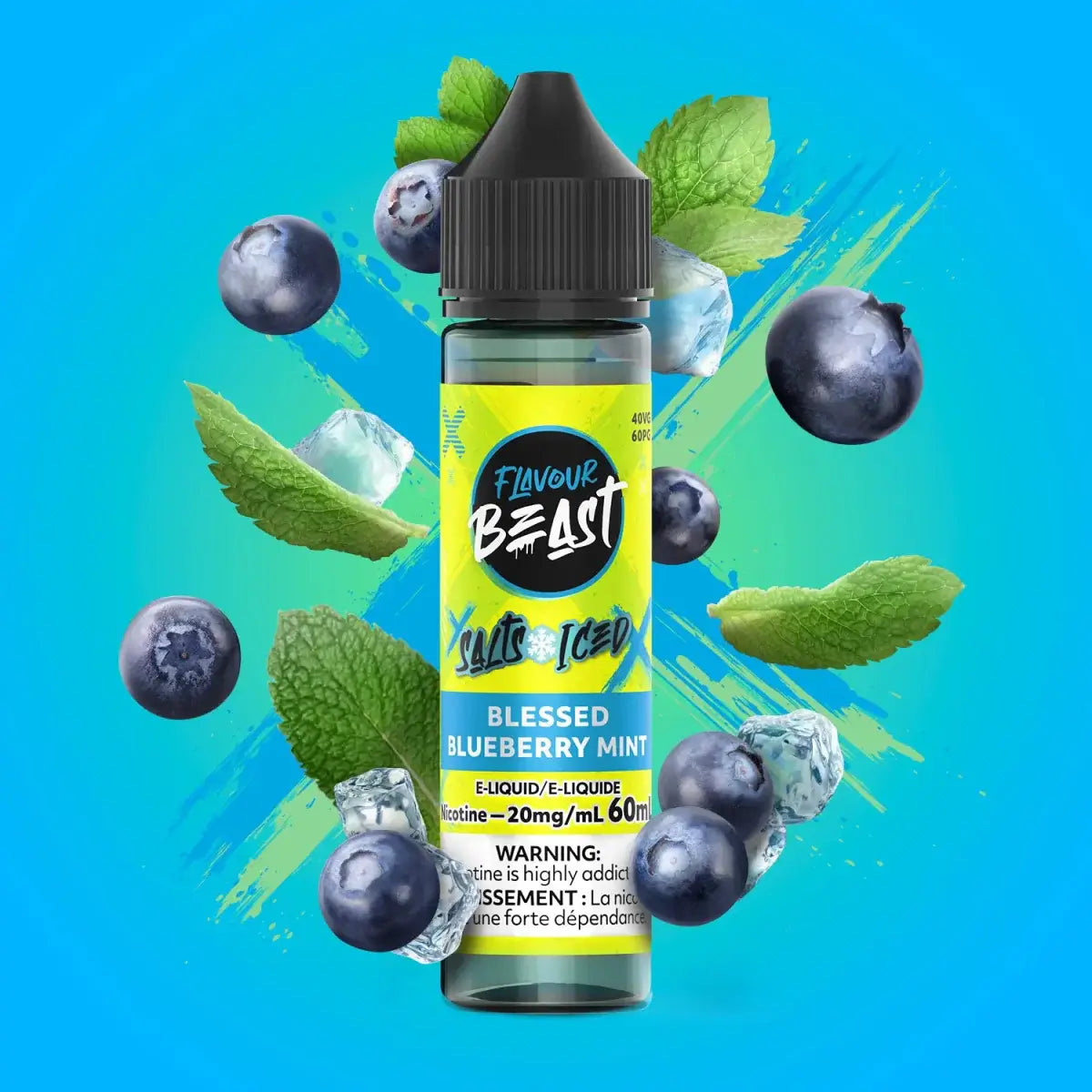 Flavour Beast - Blessed Blueberry Mint Ice - Salt Nic E-Liquid