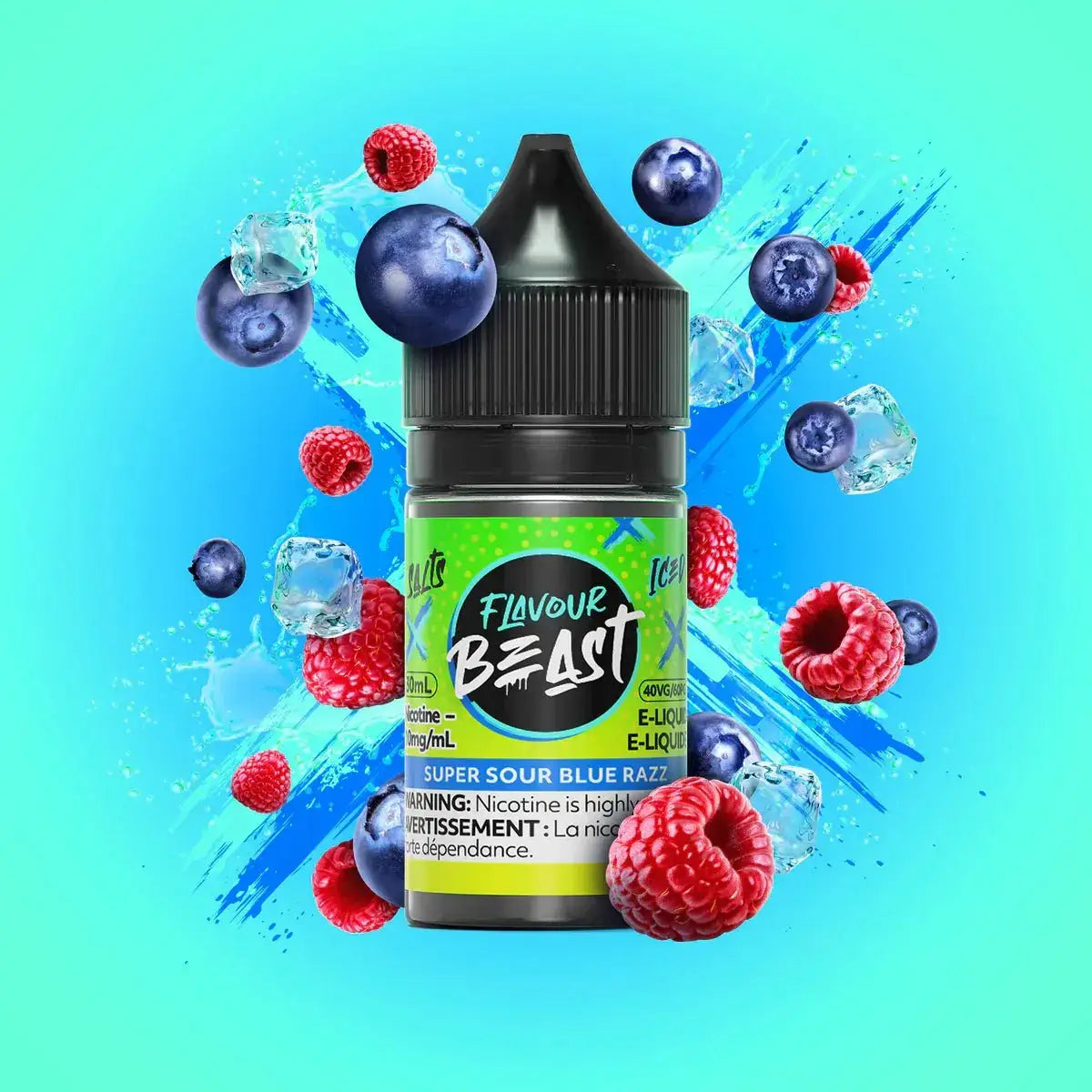 Flavour Beast - Super Sour Blue Razz - Salt Nic E-Liquid
