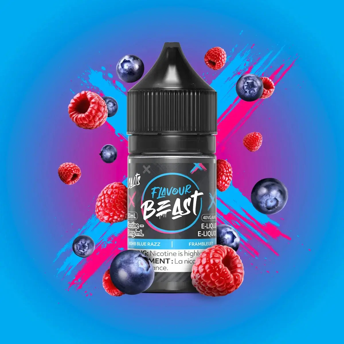 Flavour Beast - Bomb Blue Razz - E-liquide Salt Nic - E-liquide Salt Nic - Vapeshop Mania