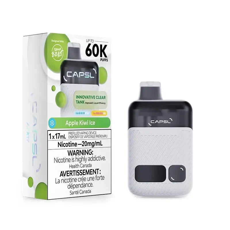 Flavour Beast CAPSL 60K - Apple Kiwi Ice - Disposable Vape - Vapeshop Mania