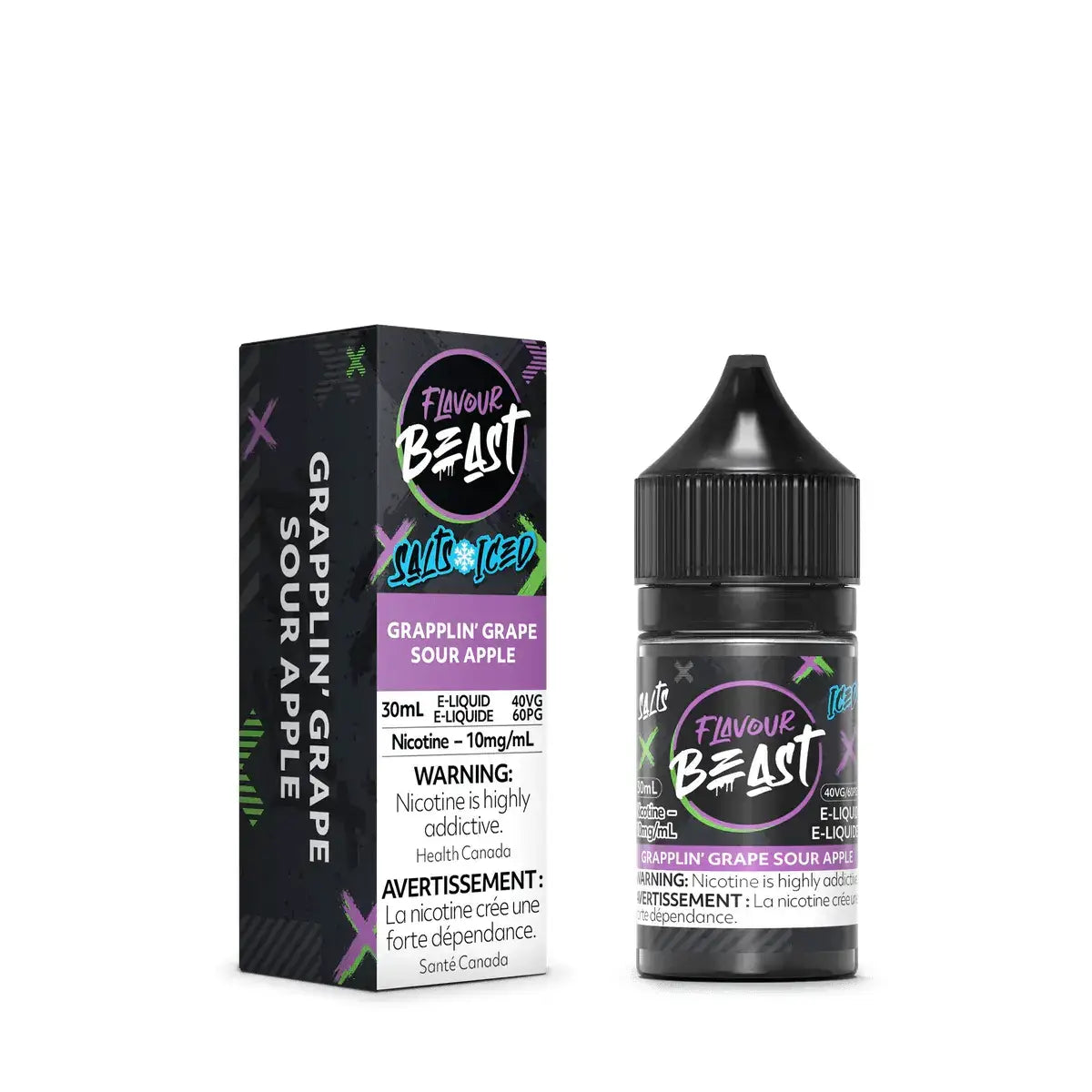 Flavour Beast - Grapplin' Grape Sour Apple Iced - E-liquide Salt Nic - E-liquide Salt Nic - Vapeshop Mania