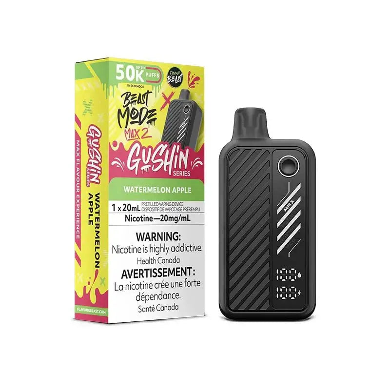 Flavour Beast Mode Max 2 50K - Gushin Watermelon Apple - Disposable Vape - Vapeshop Mania