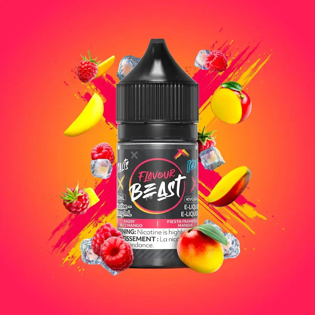 Flavour Beast - Ragin' Razz Mango Ice - Salt Nic E-Liquid - Salt Nic E-Liquid - Vapeshop Mania