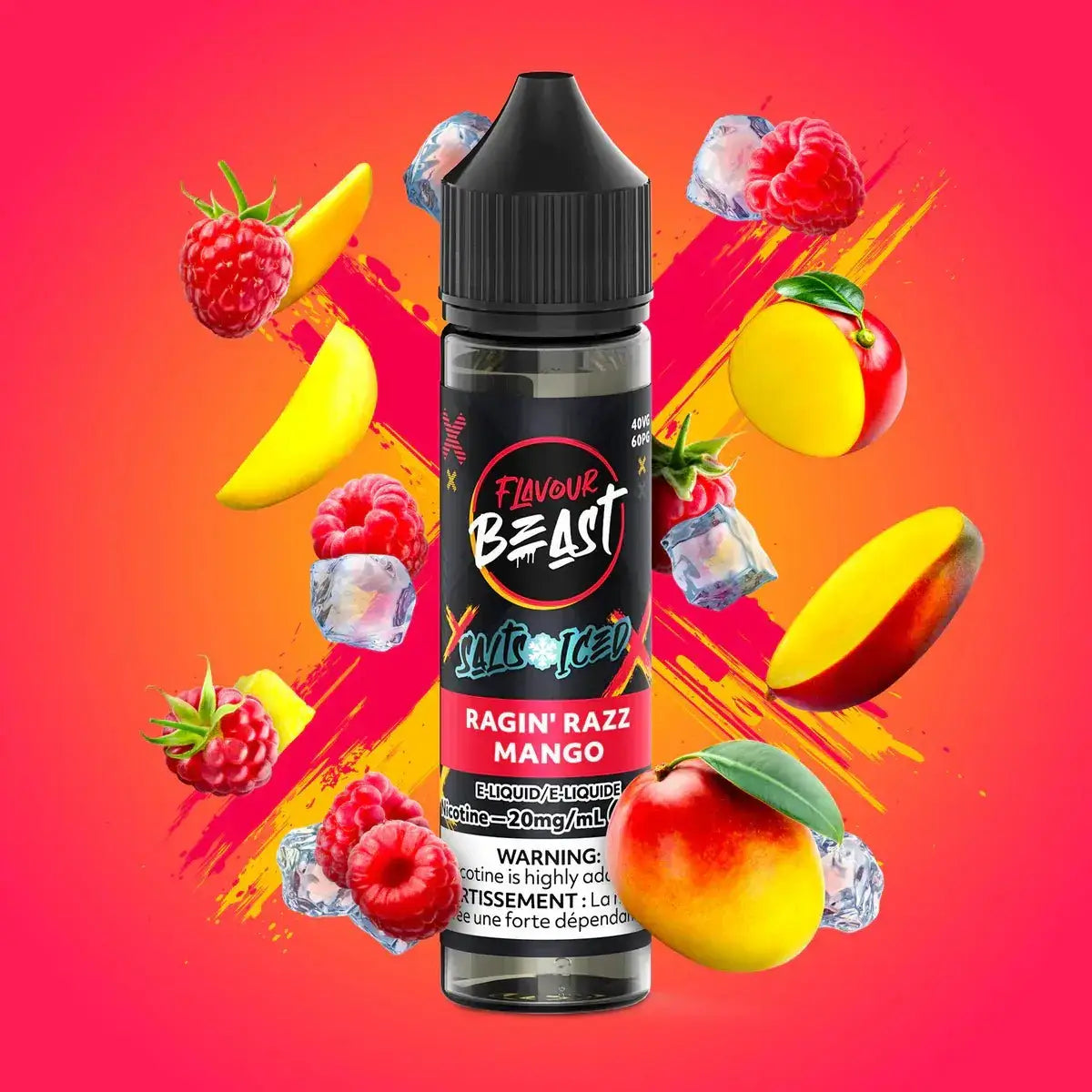 Flavour Beast - Ragin' Razz Mango Ice - Salt Nic E-Liquid - Salt Nic E-Liquid - Vapeshop Mania