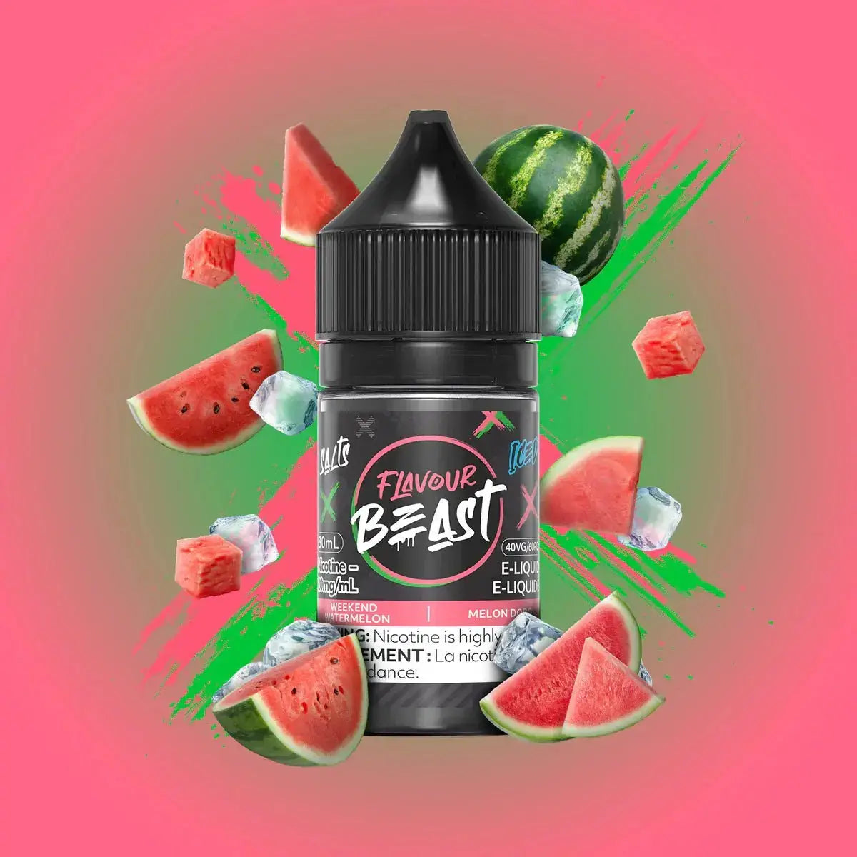 Flavour Beast - Weekend Watermelon Ice - Salt Nic E-Liquid - Salt Nic E-Liquid - Vapeshop Mania