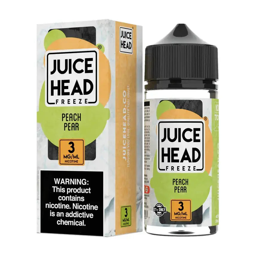 Juice Head - Peach Pear FREEZE - E-liquide 100 ml - E-liquide Freebase - Vapeshop Mania