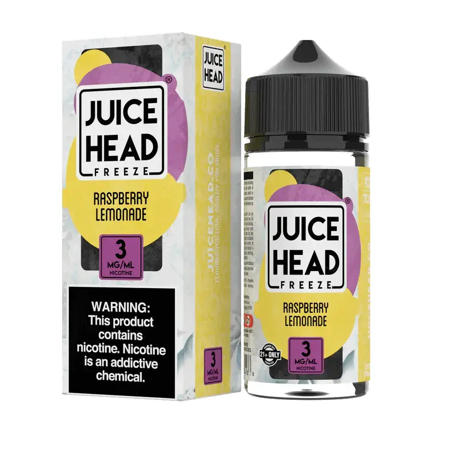Juice Head - Raspberry Lemon FREEZE - 100mL E-Liquid - Freebase E-Liquid - Vapeshop Mania