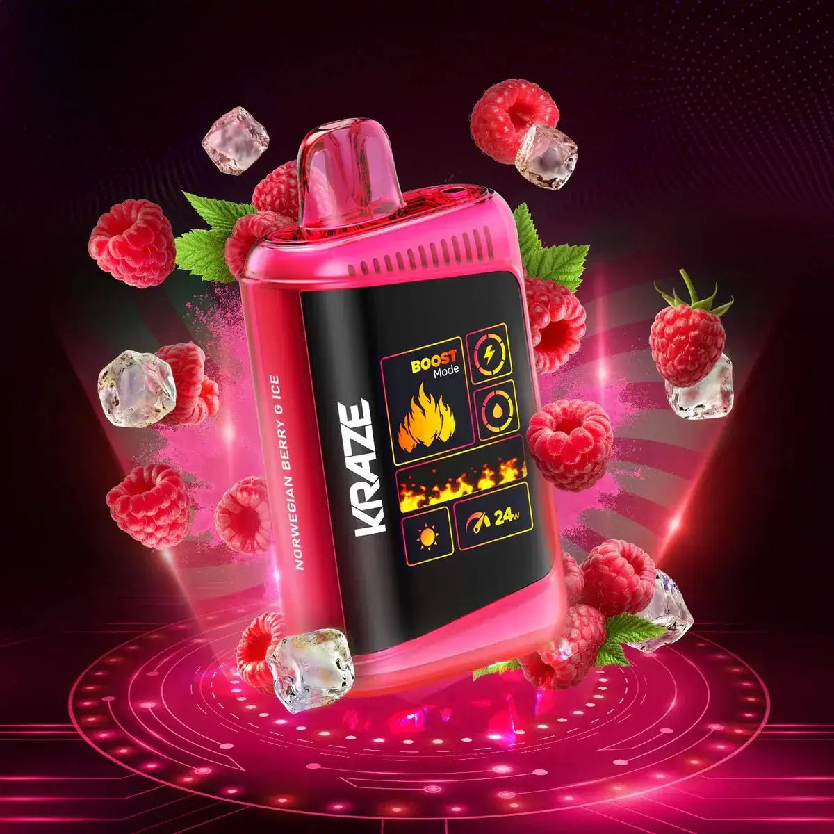 Kraze HD Mega 20K - Norwegian Berry G Ice - Vape jetable - Vapeshop Mania
