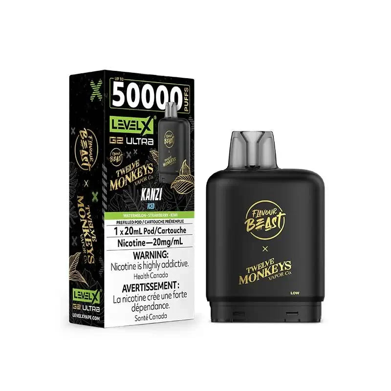 Pod Level X G2 Ultra 50K - Flavour Beast - 12 Monkeys - Kanzi Ice