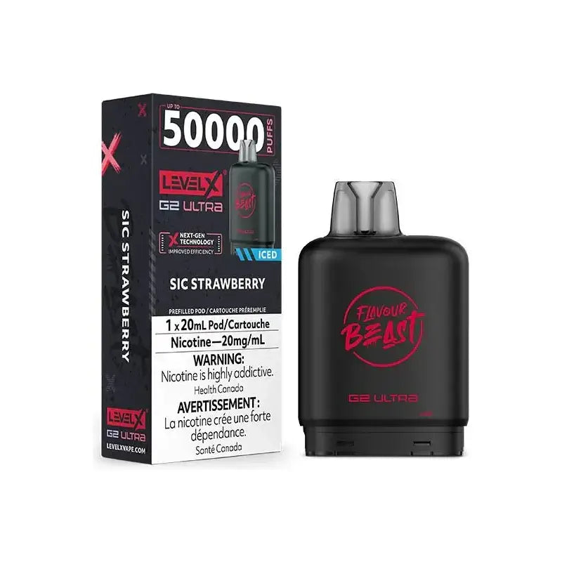 Pod Level X G2 Ultra 50K - Flavour Beast - Sic Strawberry Ice