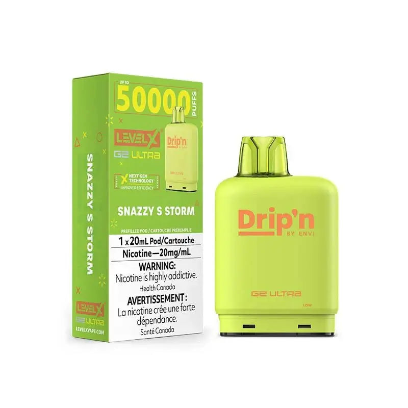 Level X Drip'n Ultra 50K Pod - Snazzy S Storm - Prefilled Pod - Vapeshop Mania