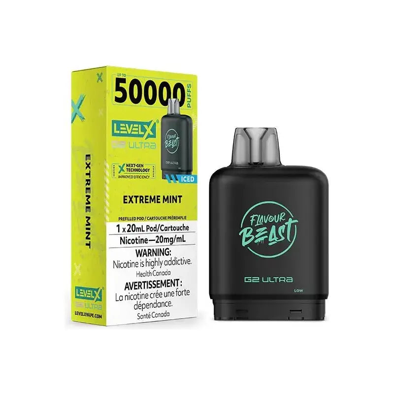 Level X Ultra 50K Pod - Extreme Mint Ice - Prefilled Pod - Vapeshop Mania