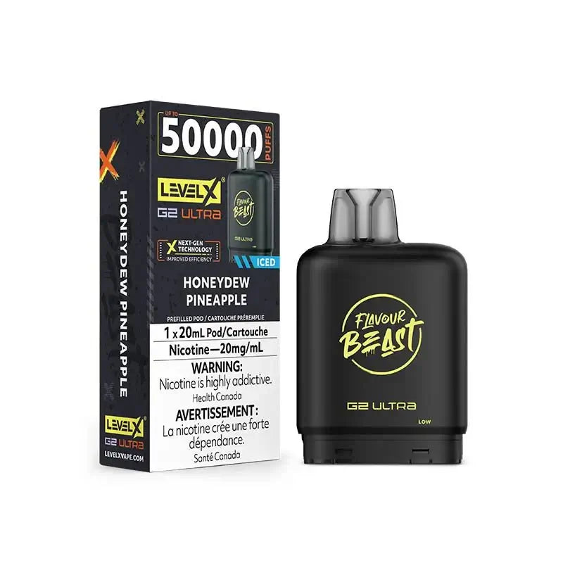 Level X Ultra 50K Pod - Honeydew Pineapple Ice - Prefilled Pod - Vapeshop Mania