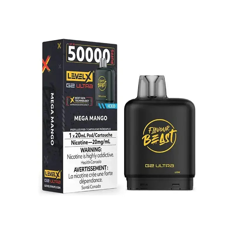 Level X Ultra 50K Pod - Mega Mango Ice - Prefilled Pod - Vapeshop Mania