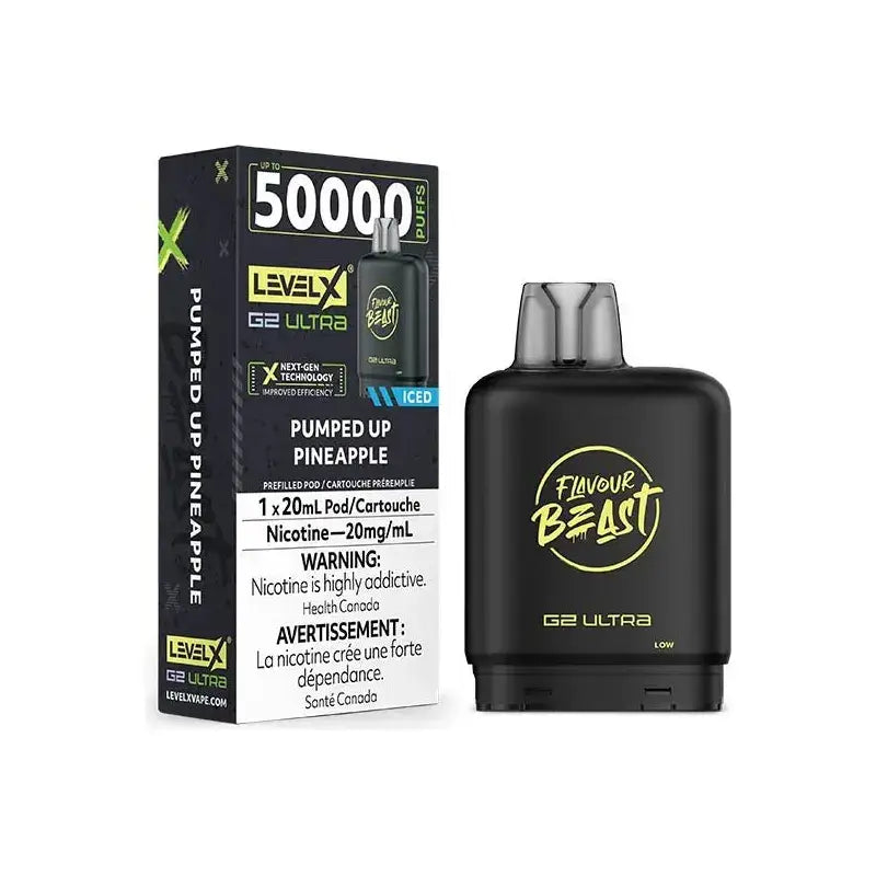 Level X Ultra 50K Pod - Pumped Up Pineapple Ice - Prefilled Pod - Vapeshop Mania