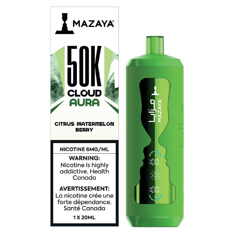 Mazaya Cloud Aura 50K - Citrus Watermelon Berry - Disposable Vape - Vapeshop Mania