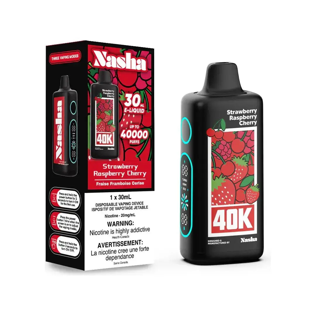 Nasha 40K - Fraise Framboise Cerise - Vape jetable - Vapeshop Mania