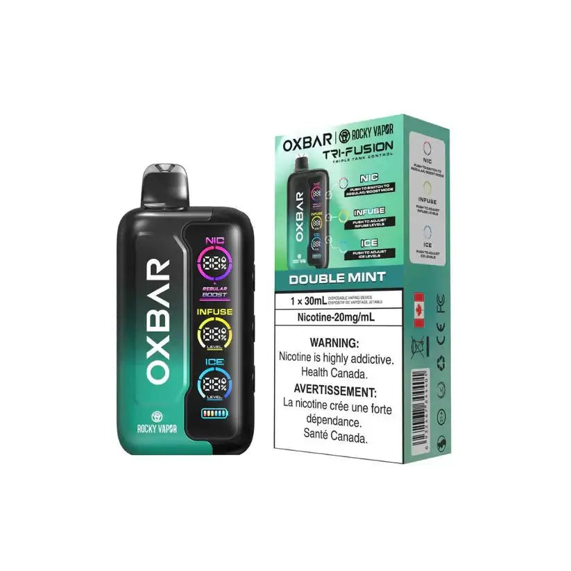 OXBAR Tri Fusion 45K - Double Mint - Disposable Vape - Vapeshop Mania
