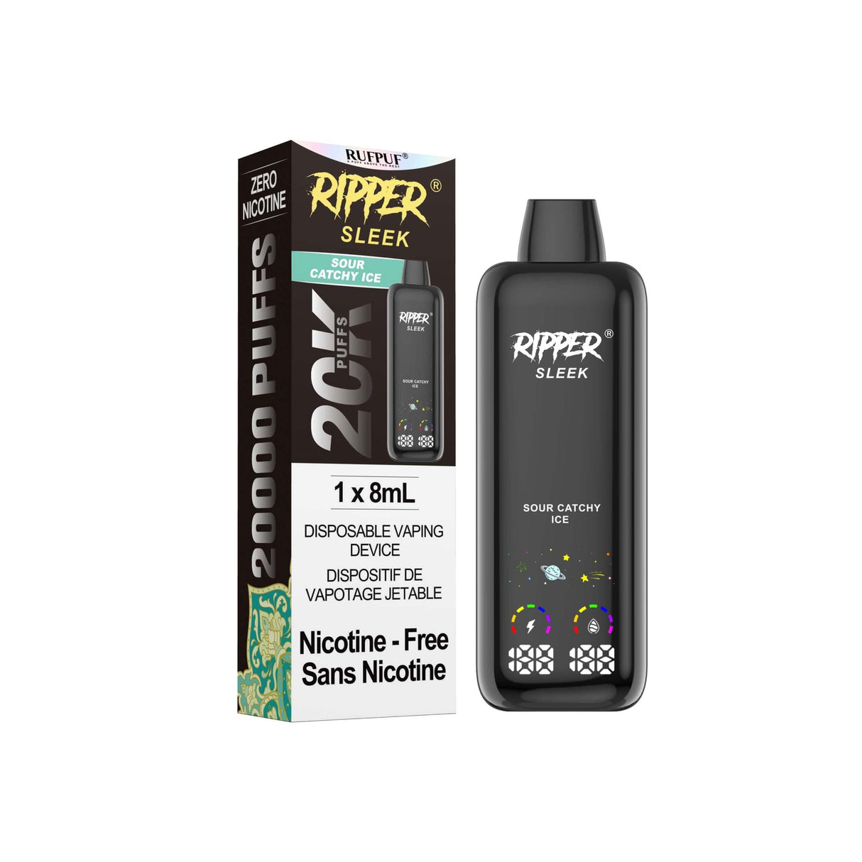 Ripper SLEEK 20K 0 mg - Sour Catchy Ice