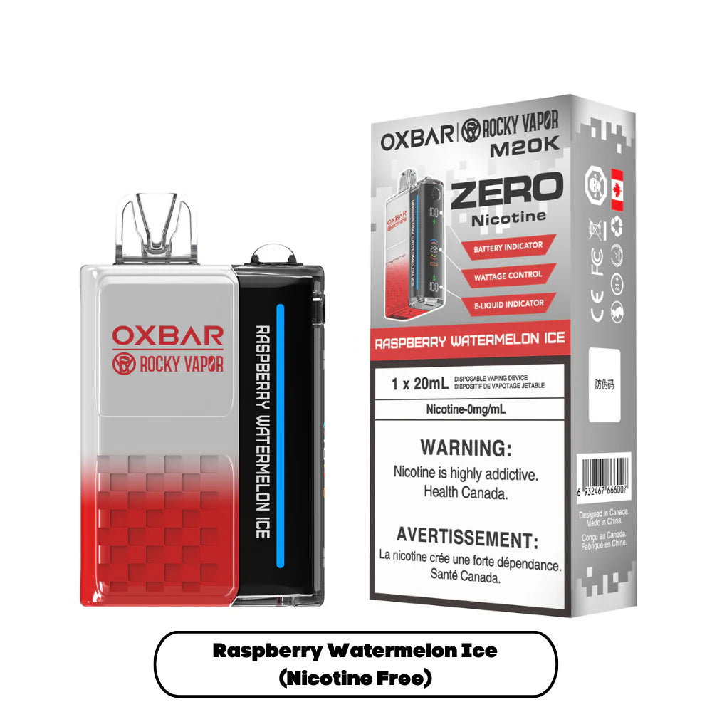 OXBAR M20K Disposable - Nicotine Free - Raspberry Watermelon Ice