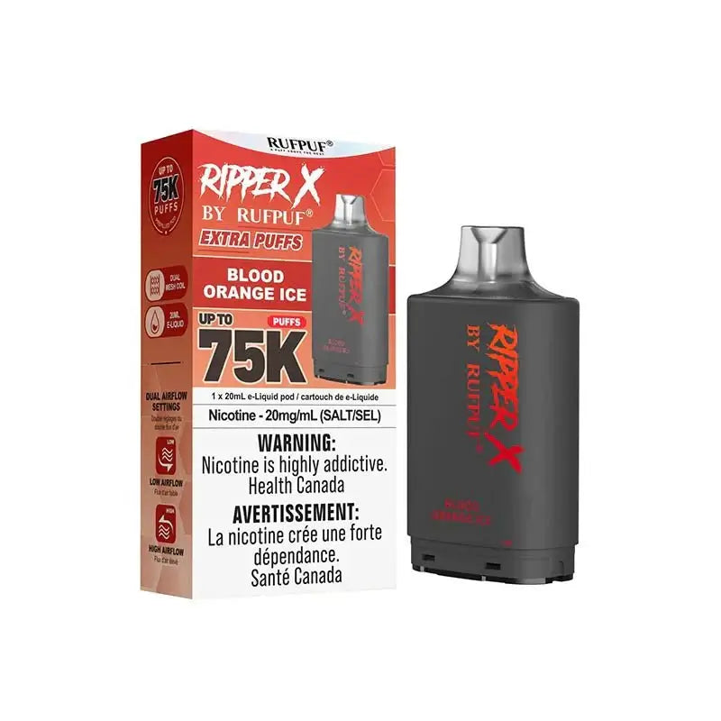 Ripper X 75K Pod - Blood Orange Ice - Prefilled Pod - Vapeshop Mania