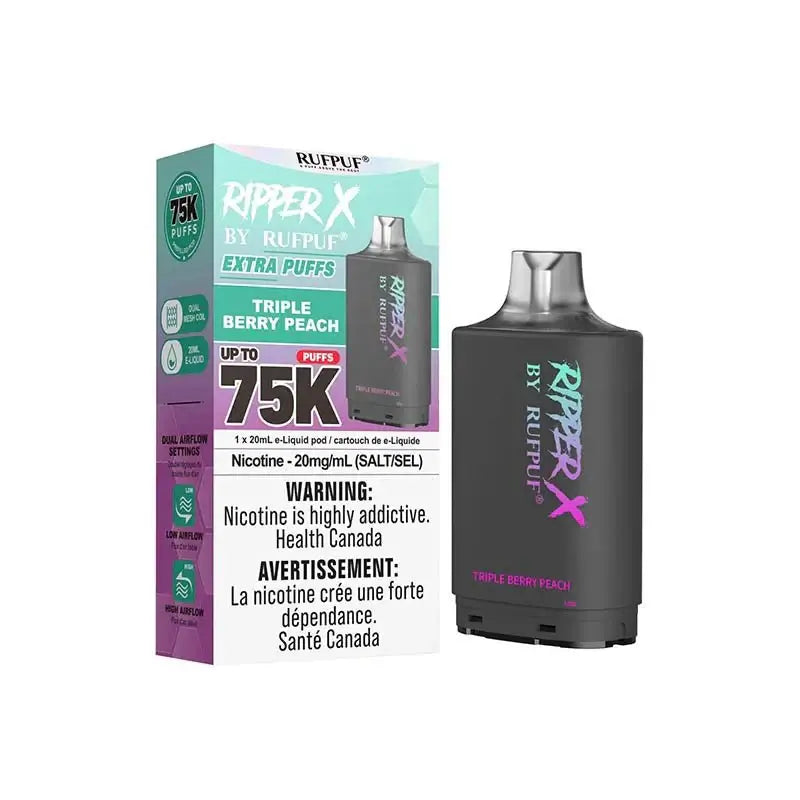 Ripper X 75K Pod - Triple Berry Peach - Prefilled Pod - Vapeshop Mania