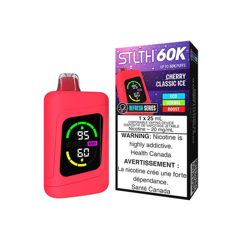 STLTH 60K Refresh - Cherry Classic Ice - Disposable Vape - Vapeshop Mania