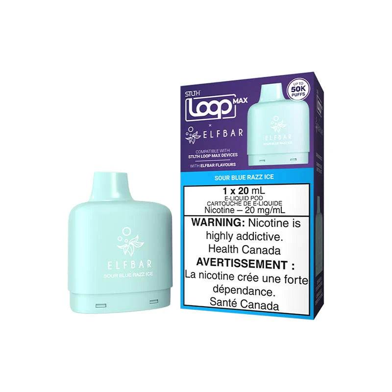 STLTH LOOP MAX ELFBAR 50K Pod Pack - Sour Blue Razz Ice