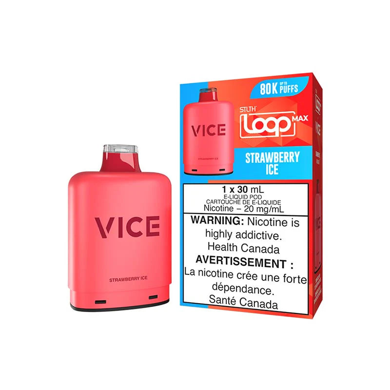 STLTH Loop Max x Vice Pod - Strawberry Ice - Prefilled Pod - Vapeshop Mania