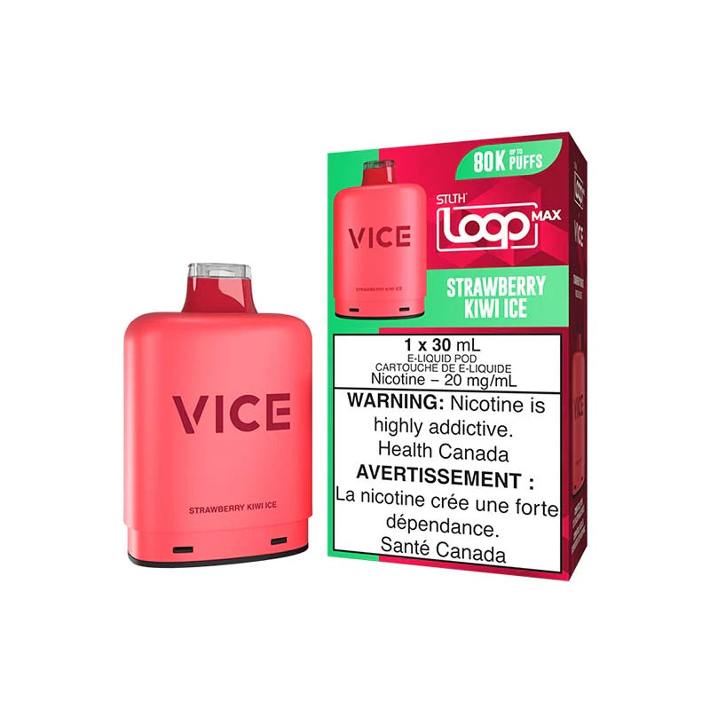 STLTH Loop Max x Vice Pod - Strawberry Kiwi Ice - Prefilled Pod - Vapeshop Mania