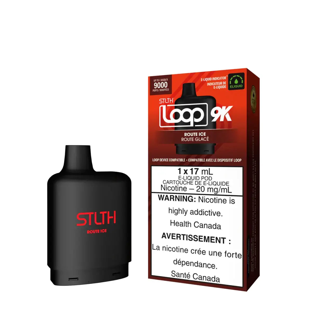Pod STLTH Loop 9K - Route Ice - Pod prérempli - Vapeshop Mania
