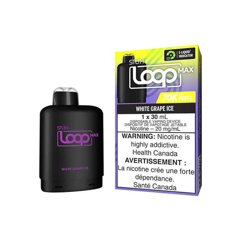 STLTH Loop Max 70K Pod - White Grape Ice - Prefilled Pod - Vapeshop Mania