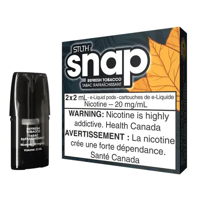 STLTH SNAP Pod 2-Pack - Refresh Tobacco - Prefilled Pod - Vapeshop Mania