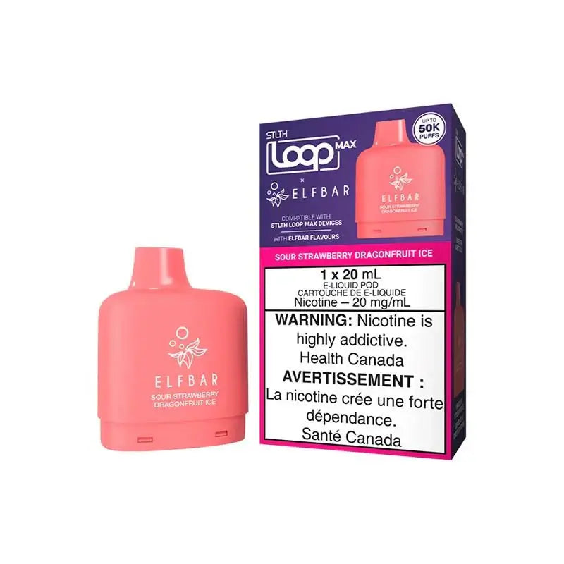 STLTH Loop Max Elfbar Pod - Fraise acidulée et fruit du dragon glacé