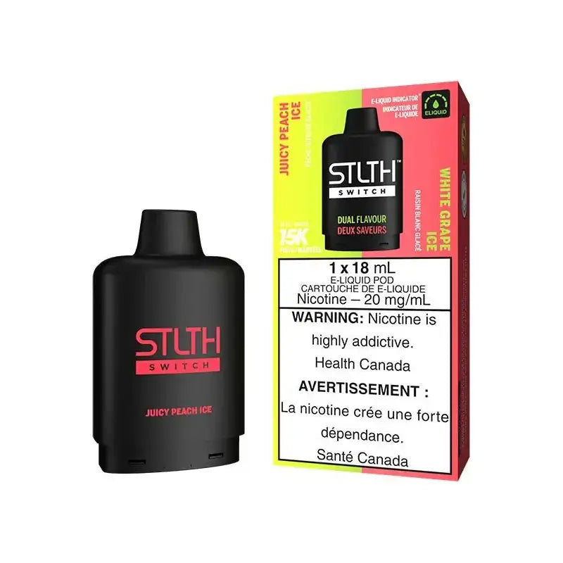STLTH Switch 15K Pod - Juicy Peach Ice & White Grape Ice