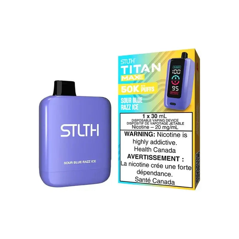 STLTH Titan Max 50K - Sour Blue Razz Ice - Disposable Vape - Vapeshop Mania