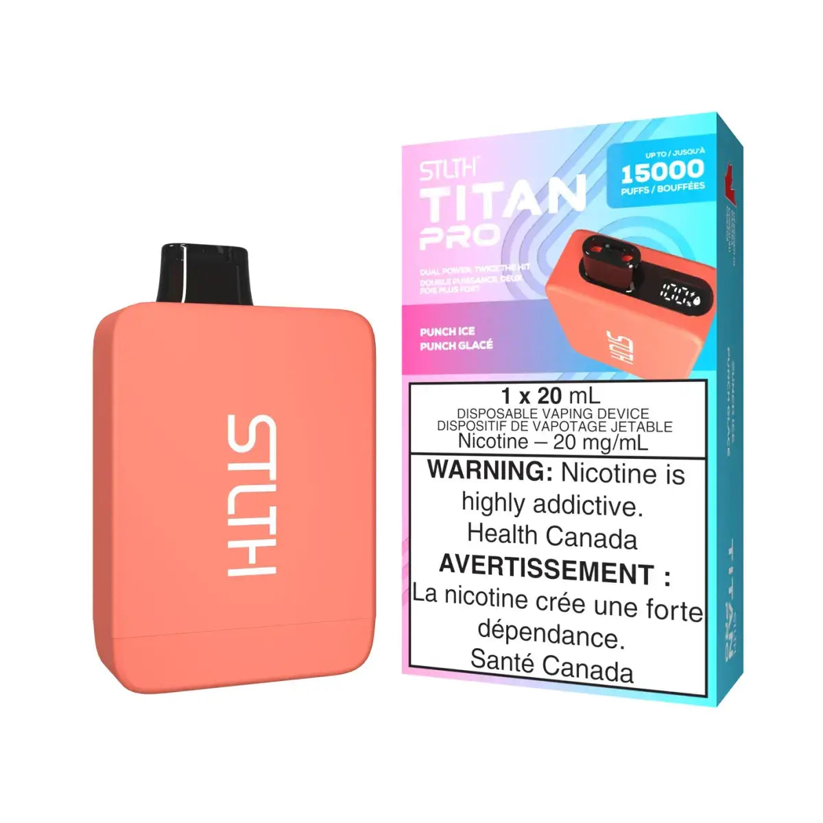 STLTH Titan Pro 15K - Punch Ice - Disposable Vape - Vapeshop Mania