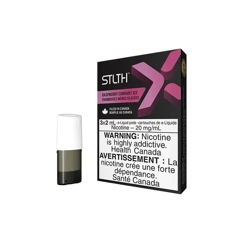 STLTH X Pod 3-Pack - Raspberry Currant Ice - Prefilled Pod - Vapeshop Mania