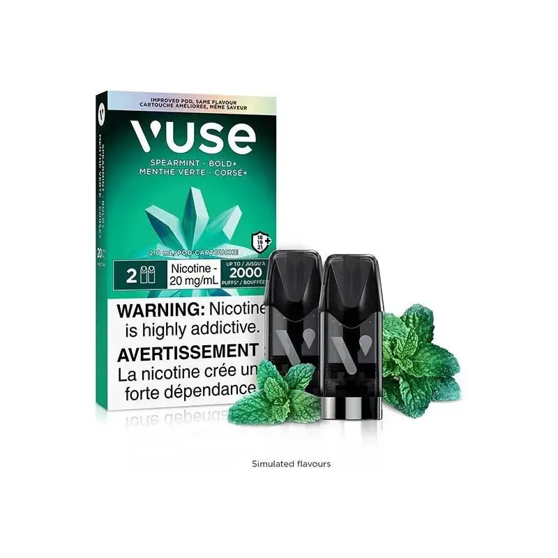 Vuse Pod 2-Pack - Spearmint BOLD+ - Prefilled Pod - Vapeshop Mania