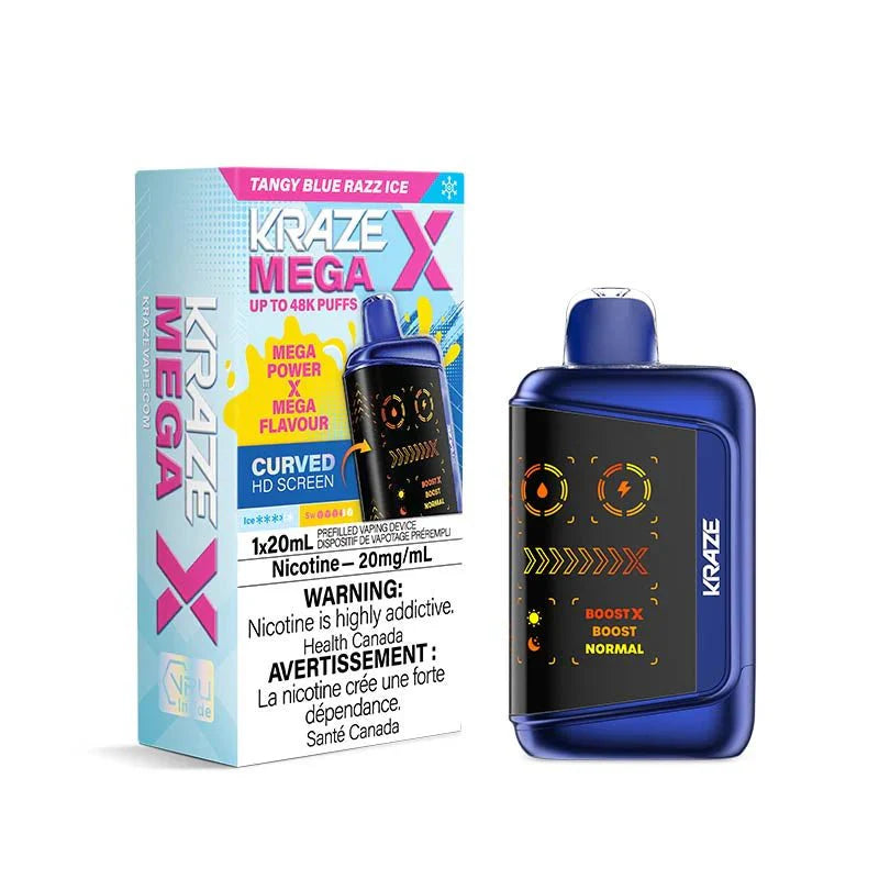 KRAZE - Kraze Mega X 48K Disposable - Tangy Blue Razz Ice - Psycho Vape