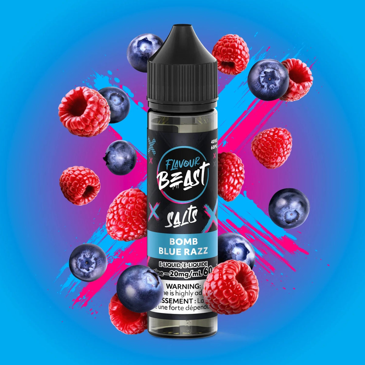 Bomb Blue Razz by Flavour Beast - Salt Nic Vape Juice - Vapeshop Mania