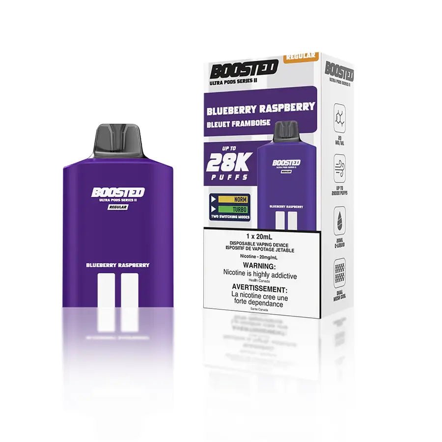 Shop Boosted Ultra Series II 28K Pod 20ml - Blueberry Raspberry - at Vapeshop Mania